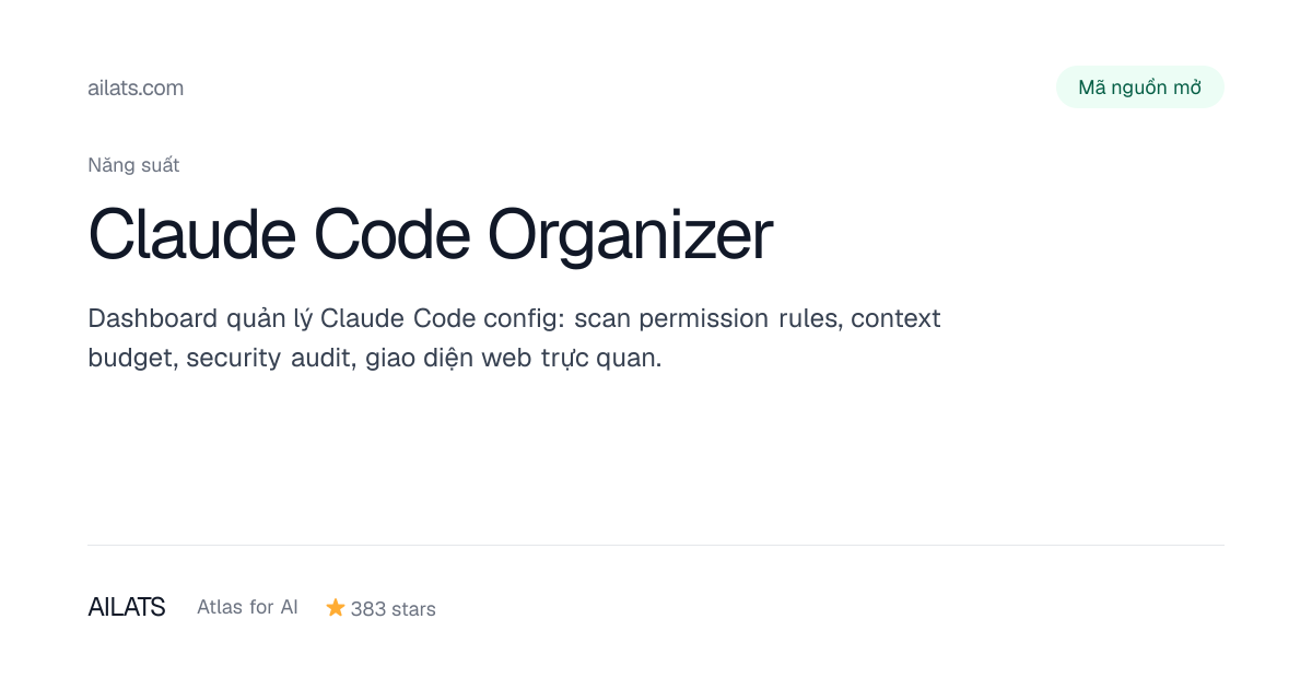 Claude Code Organizer | Atlas for AI