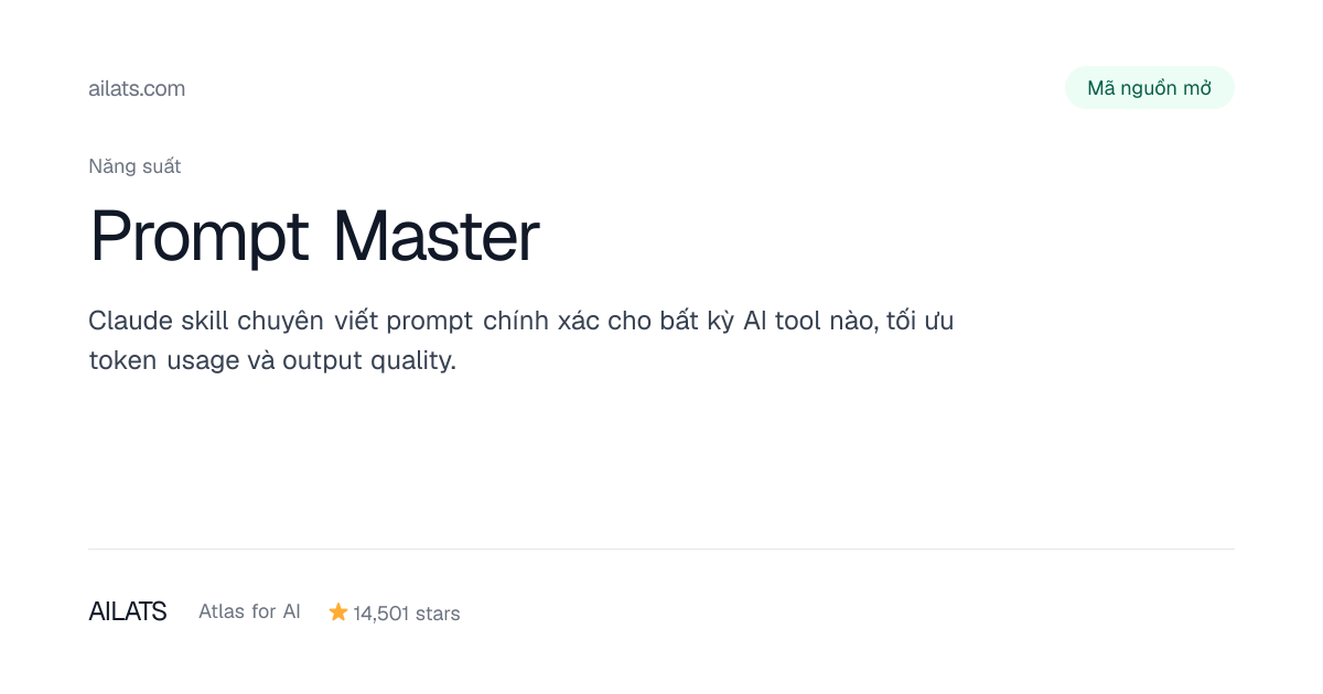 Prompt Master | Atlas for AI
