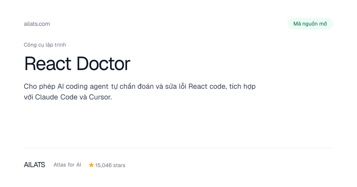 React Doctor | Atlas for AI